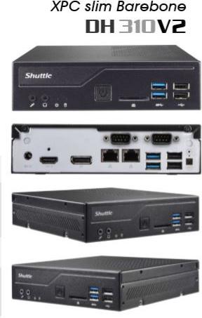 Image du produit Shuttle XPC slim DH310V2 (Intel Pentium Dual Core, Intel Core i7, Intel Core i3)