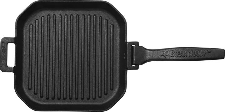 Steakchamp Grillpfanne (26 cm, Grillpfanne, Gusseisen)