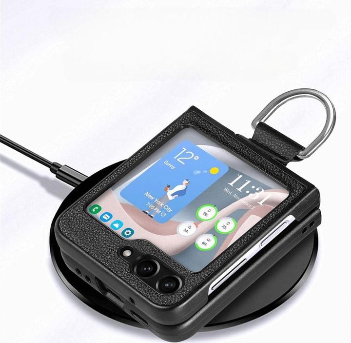 Produktbild Cover-Discount Galaxy Z Flip5 - Hybrid Hülle mit Ringhalter braun (Samsung Galaxy Z Flip5)