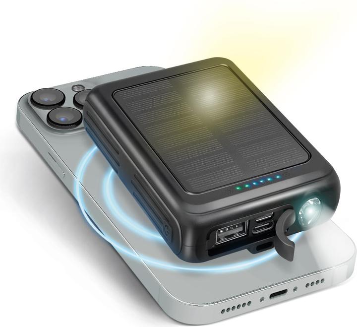 Actual product image SBS 5000 mAh solar power bank with wireless charging (5000 mAh)