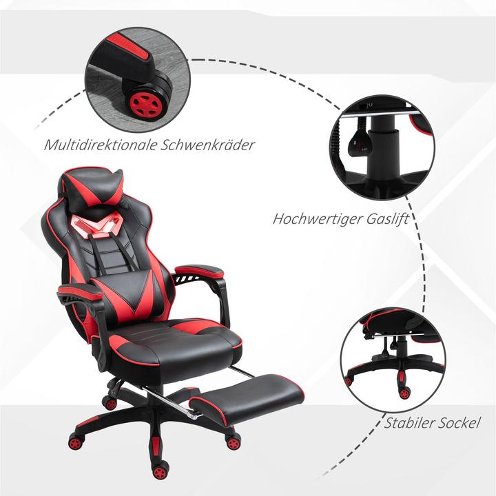 Produktbild Vinsetto Gamingstuhl mit Liegefunktion