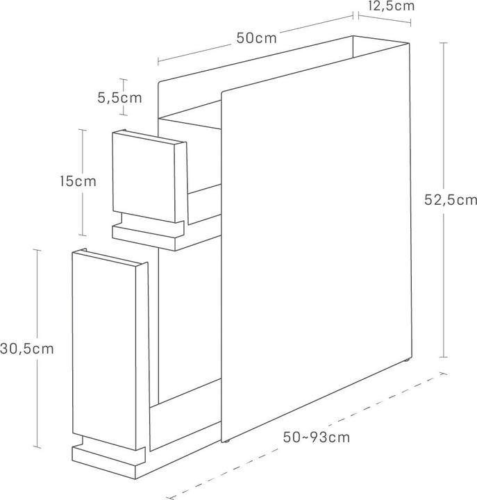 Actual product image Yamazaki 2-tier spice rack with drawers TOWER