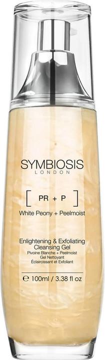 Image du produit Symbiosis White Peony + Peelmoist) Gel nettoyant éclaircissant et exfoliant (Chiffons de nettoyage, 100 ml)