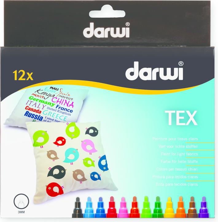 Immagine prodotto Darwi TEX marchio textiel punta spessa 3 mm 12 pezzi (3 mm, 12 x)