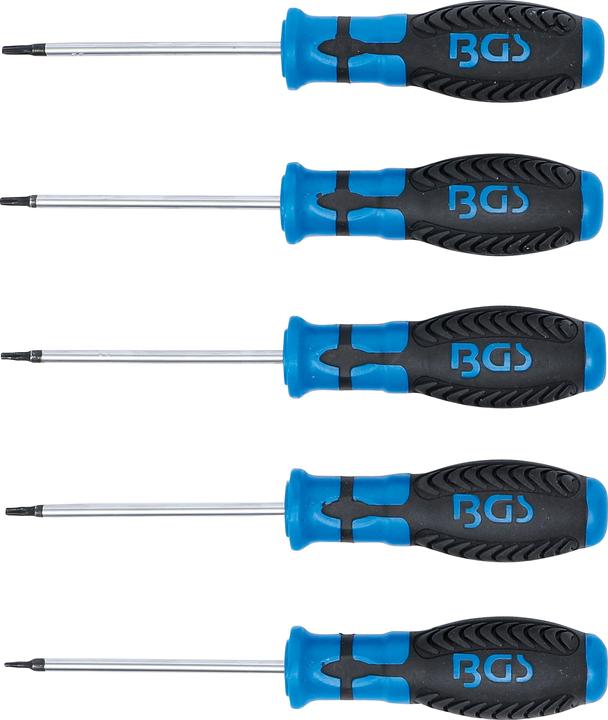 Immagine prodotto BGS Serie di cacciaviti profilo a T (per Torx) con alesatura T6 - T10 5 pz. (Sezione T)