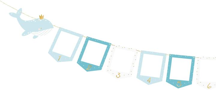Image du produit Partydeco Guirlande - Cadre photos bleu