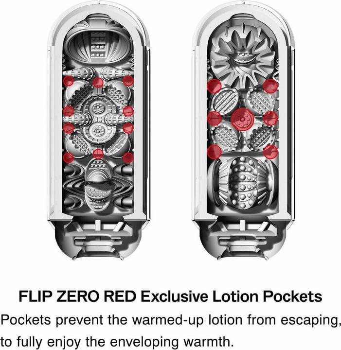 Actual product image Tenga Flip 0 Red Warmer