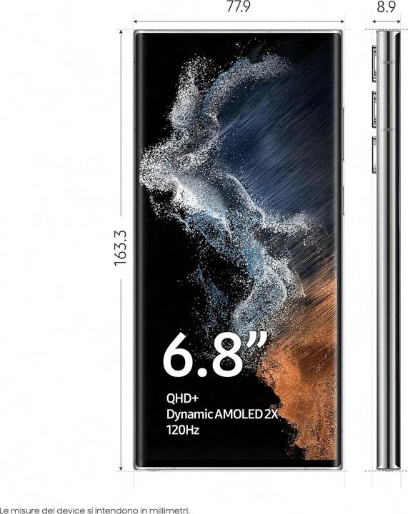 Produktbild Samsung Galaxy S22 Ultra (256 GB, Phantom White, 6.80", Dual SIM, 108 Mpx, 5G)