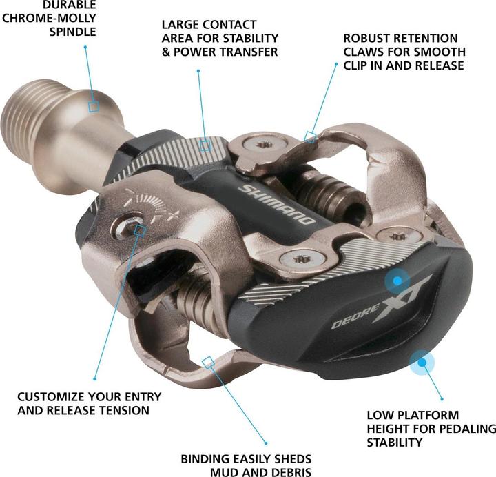 Actual product image Shimano Deore XT PD-M8100
