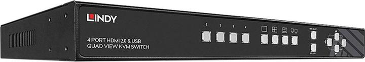 Image du produit Lindy Commutateur KVM Pro 4 ports HDMI 4K Quad View