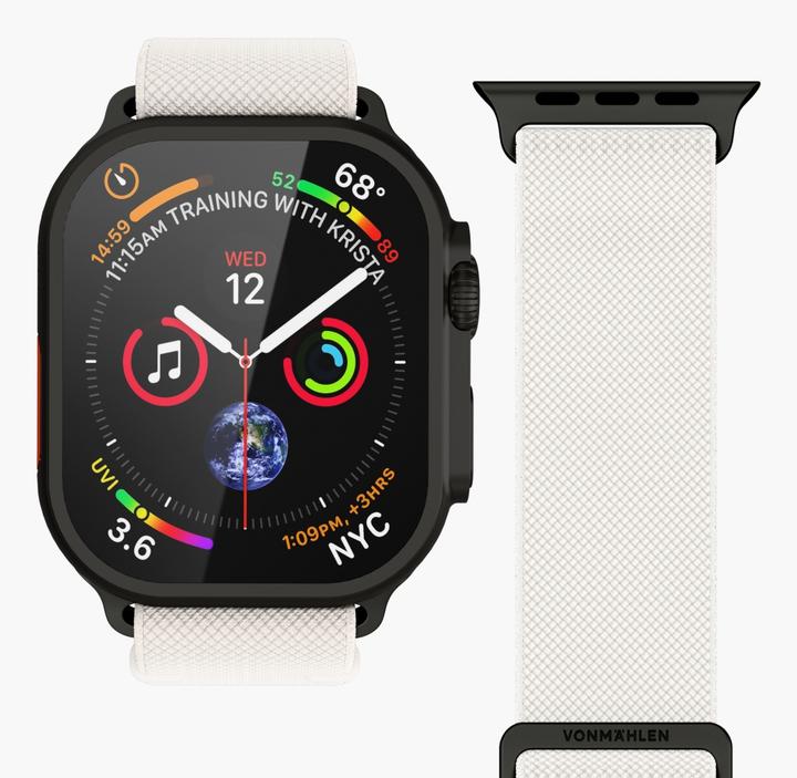 Image du produit Vonmählen Classic Nylon Loop 42 | 44 | 45 | 49mm One Size - Cream Black (Nylon)