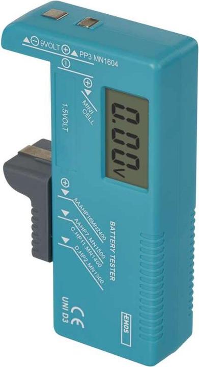 Produktbild Emos Batterieprüfgerät AA, AAA, C, D, 9V, Knopfzellen