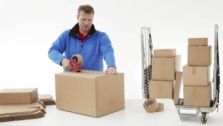 Produktbild tesa tesapack 6300 ECONOMY Handabroller - Für Klebebänder mit bis zu 50 cm Breite