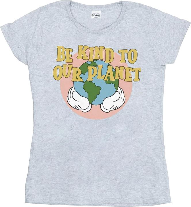 Actual product image Disney Womens/Ladies Mickey Mouse Be Kind To Our Planet Cotton T-Shirt (L)