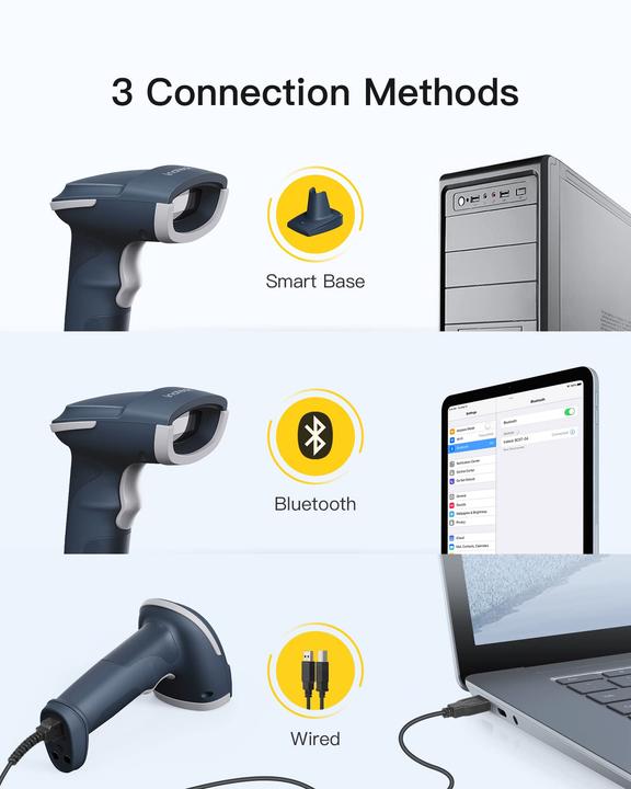 Actual product image Inateck Barcodescanner 54 blue (BCST-52 blue) (2D barcodes)