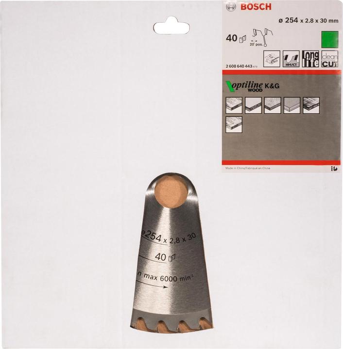 Produktbild Bosch Professional Zubehör PRO Wood Kreissägeblatt, 254 x 2,8 x 30 mm