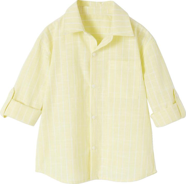 Immagine prodotto Vertbaudet Camicia da ragazzo a righe, look lino (86)