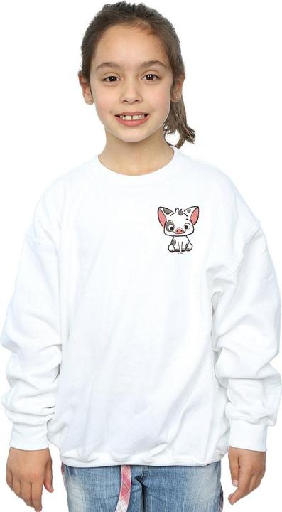 Actual product image Disney Girls Moana Pua The Pig Breast Print Sweatshirt (116)