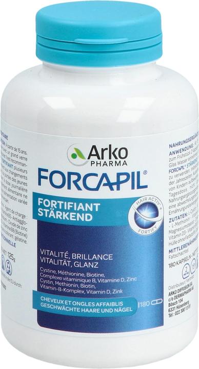 Immagine prodotto Arkopharma Forcapil Haar und Nägel Kapseln (180 Pezzo/i, Pillole, 111 g)