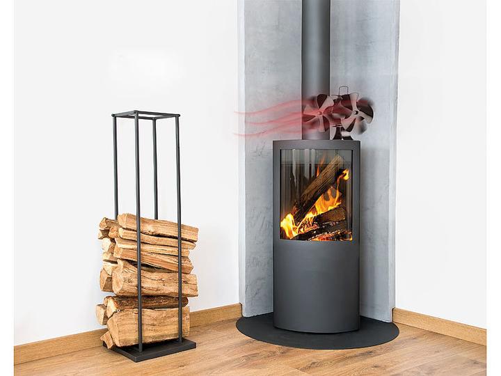 Produktbild Carlo Milano Stromloser Kaminofen-Doppel-Ventilator