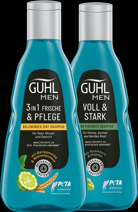 Produktbild Guhl Men Voll & Stark Shampoo kräftigend (250 ml, Flüssiges Shampoo)
