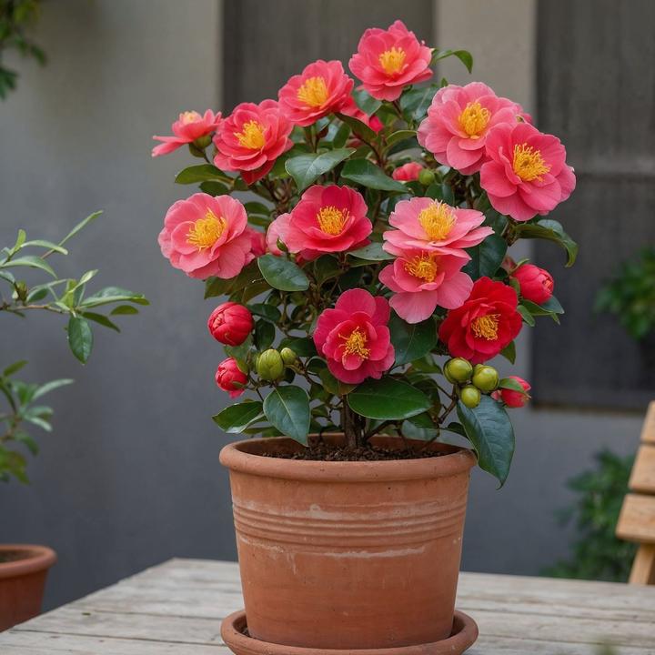Produktbild Plant in a Box Camellia japonica Lady Campbell - Kamelie (60 cm)