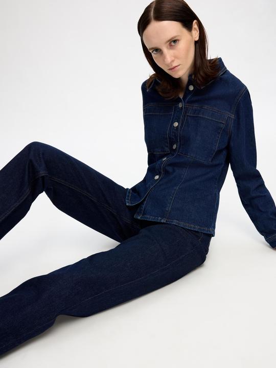 Image du produit Selected Femme Jeans bleu foncé coupe droite (W32/L32)