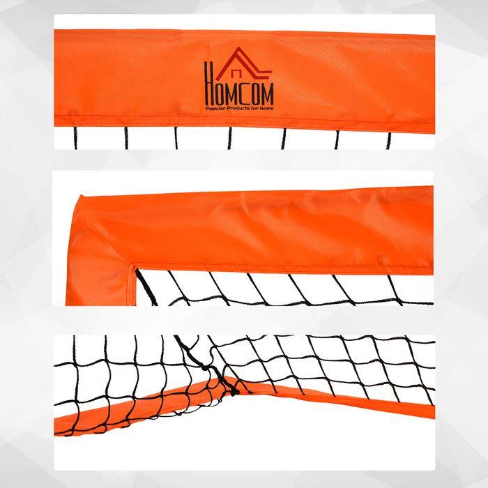 Immagine prodotto Swisshandel24 Fussballtore Fussballnetz 2er Set Minitore Faltbar Oxfordstoff Outdoor Orange