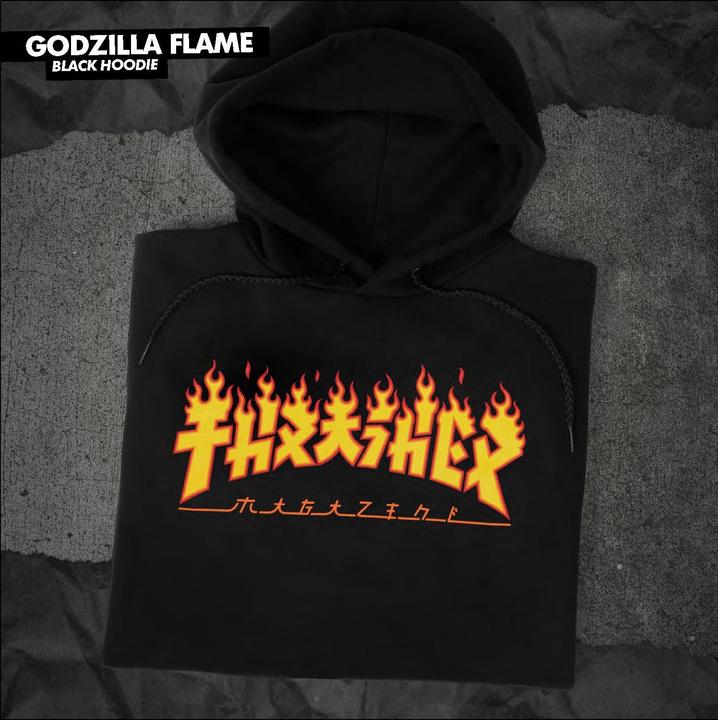 Produktbild Thrasher Godzilla Flame Hood (M)
