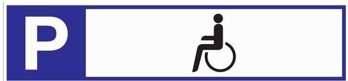 Produktbild HP Autozubehör Parkplatzbeschilderung Parkplatz für Behinderte L460xB110 mm Aluminium weiss/blau/schwarz