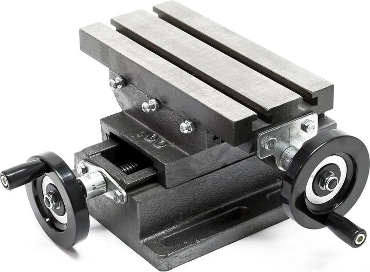 Image du produit Wiltec Étau à croix 2 Axes Table de fraisage Surface de perçage 220x100mm Établi Guidage queue d'arond (220 mm)