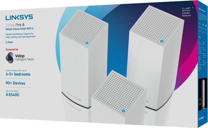 Immagine prodotto Linksys Atlas Pro 6 Dual-Band Mesh WiFi 6 Sistema 3s