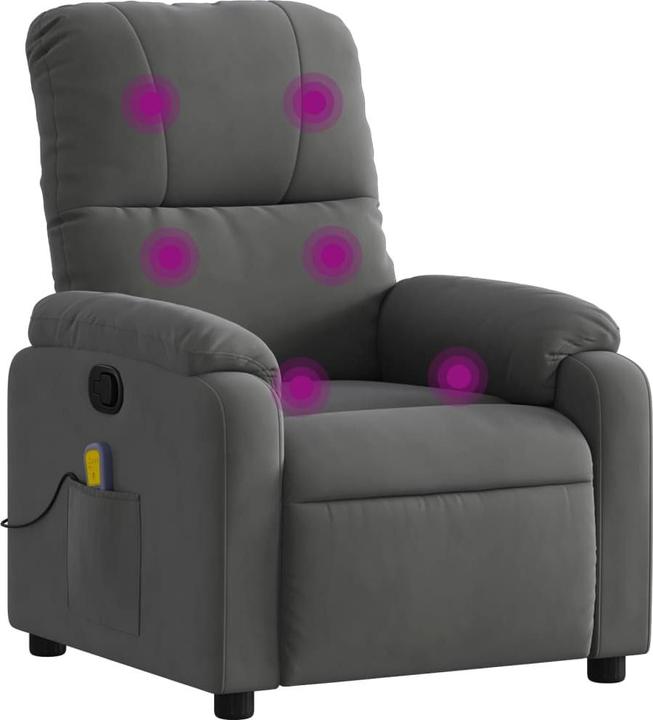 Produktbild VidaXL Massagesessel Dunkelgrau Mikrofasergewebe,Farbe