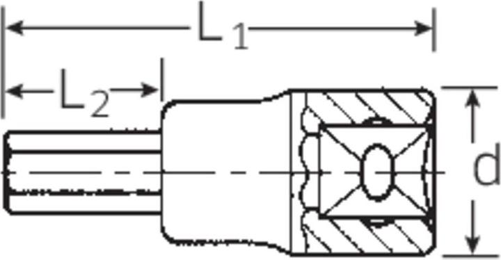 Actual product image Stahlwille Internal hexagon socket bit insert (19 mm)