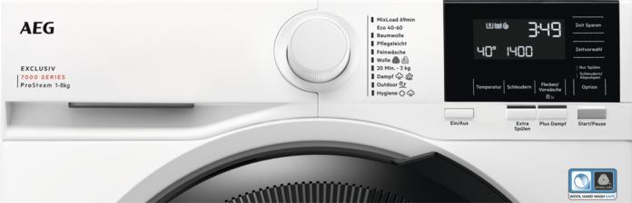 Actual product image AEG LR7G60489 wasmachine Voorbelading 8 kg 1400 RPM A Wit (8 kg, Left)