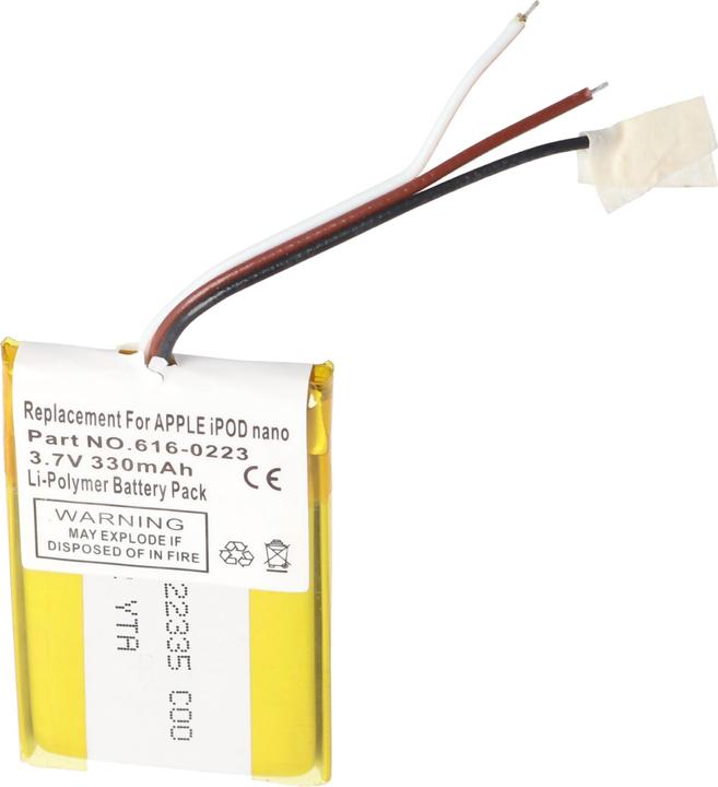 Produktbild AccuCell Akku Apple iPOD nano, 616-0223
