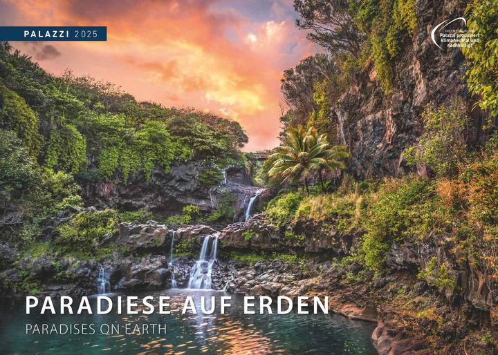 Actual product image Paradise on Earth 2025 - Picture Calendar 70x50 cm - Nature & Landscape - high quality wall calendar (50 x 70 cm, Hardcover, German, French, English)