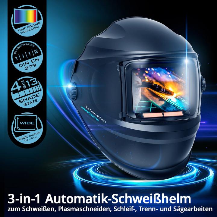 Produktbild Stahlwerk Schweisshelm BOOSTER 3-in-1 Automatik-Schweisserhelm Schweissermaske