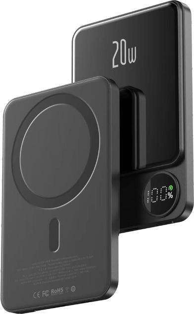 Wonder Wx5MAG – Induktions-Powerbank 5000 mAh 20 W MagSafe (Schwarz) (5000 mAh, 20 W, 18500 Wh)