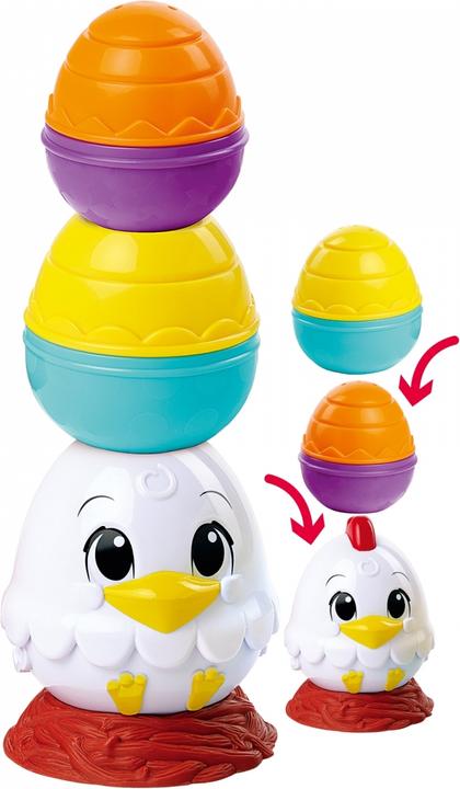 Produktbild Simba 104010184 - ABC Stapelhühnchen, Roly-Poly Hühnchen mit Eiern zum Stapeln, Ineinanderstecken, M