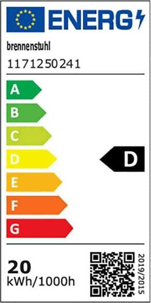 Energy Label Brennenstuhl LED spotlight JARO 3060, 2300lm, 20W, IP65 (2300 lm)