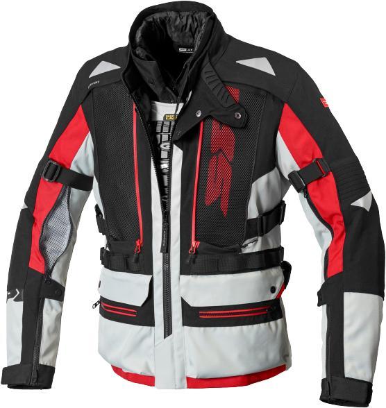 Produktbild Spidi ALLROAD Textiljacke grau-rot M (Herren, M)