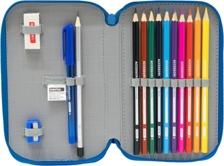 Produktbild R. C. Deportivo de La Coruña Doppel-Federtasche Blau Weiss 12.5 x 19.5 x 4 cm