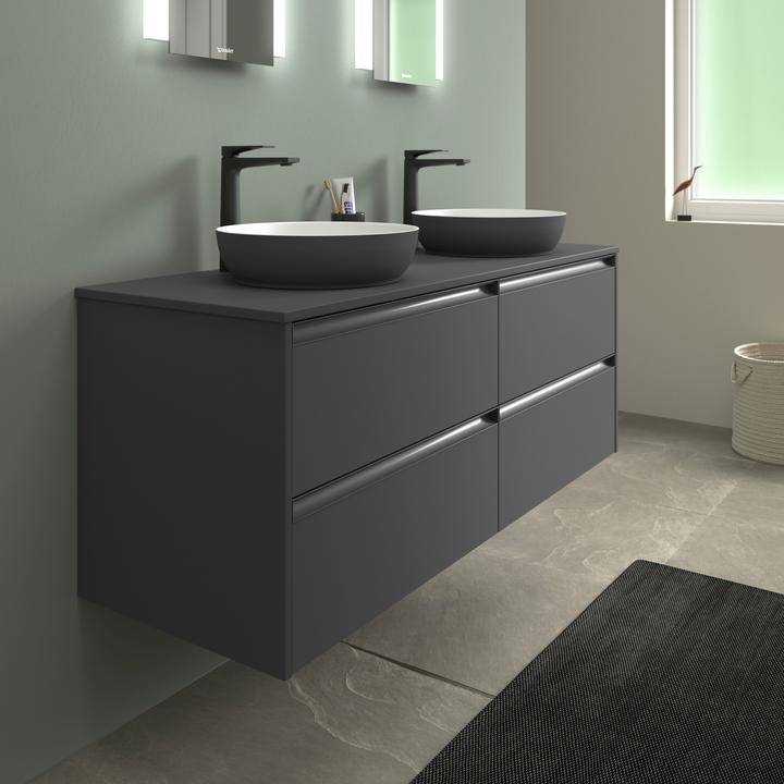 Produktbild Duravit Sivida Aufsatzwaschtisch, rund, 400x400mm, ohne Hahnloch, ohne Überlauf (400 mm, 400 mm)