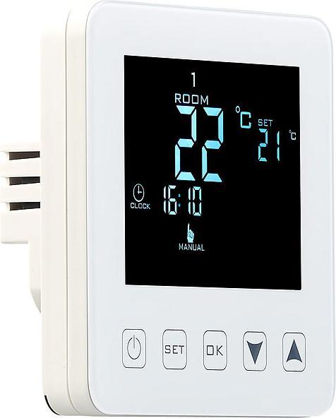 Image du produit Revolt Thermostat mural pour le chauffage par le sol avec écran LCD et boutons tactiles
