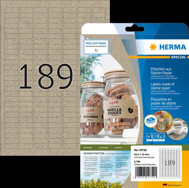 Produktbild HERMA Graspapier Etiketten A4