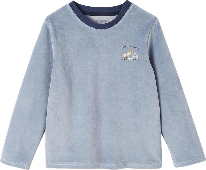 Image du produit Vertbaudet Lot de 2 pyjamas garçon en velours BAUSTELLE (152)