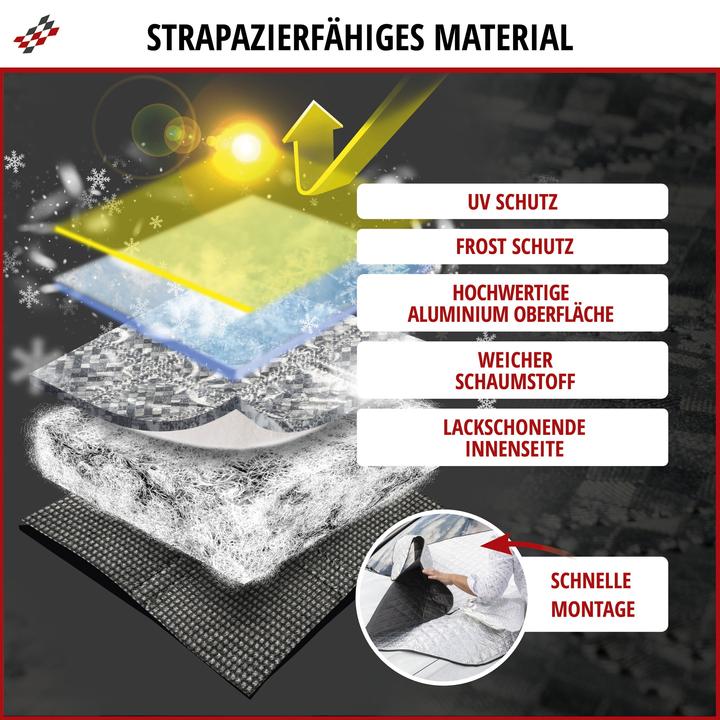 Produktbild Walser Premium Thermoscheibenschutz mit Seitenspiegelabdeckung, PKW-Frontscheibenabdeckung 147x120 cm