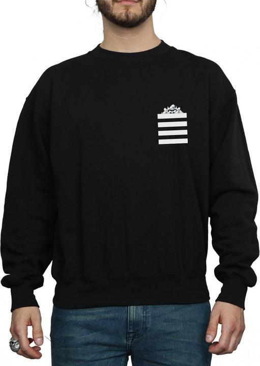 Looney Tunes Taz Stripes Faux Pocket Sweatshirt (M)