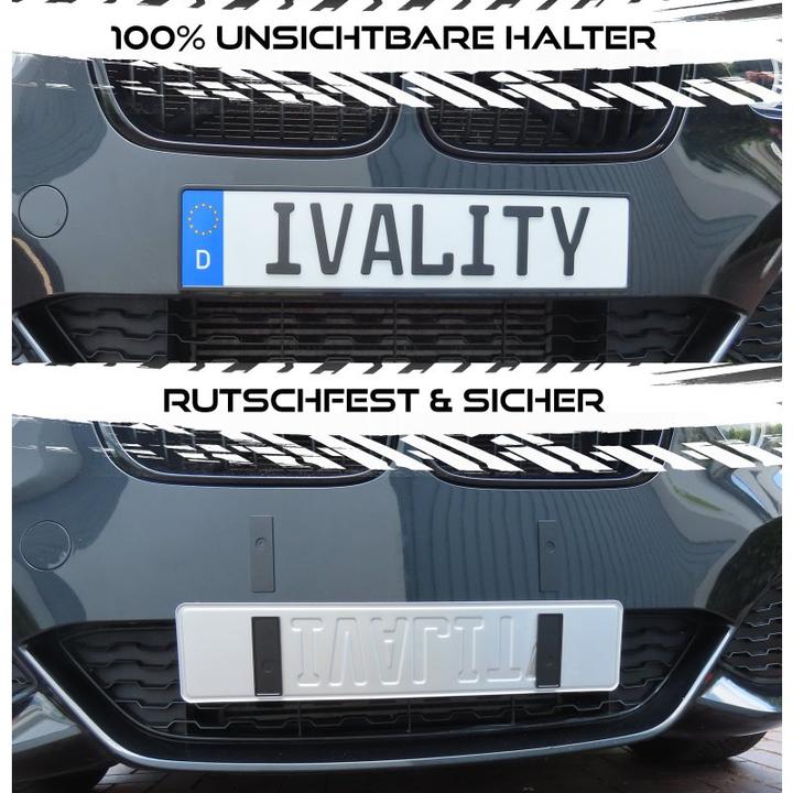 Produktbild Ivality Kennzeichenhalter rahmenlos (Front + Heck)